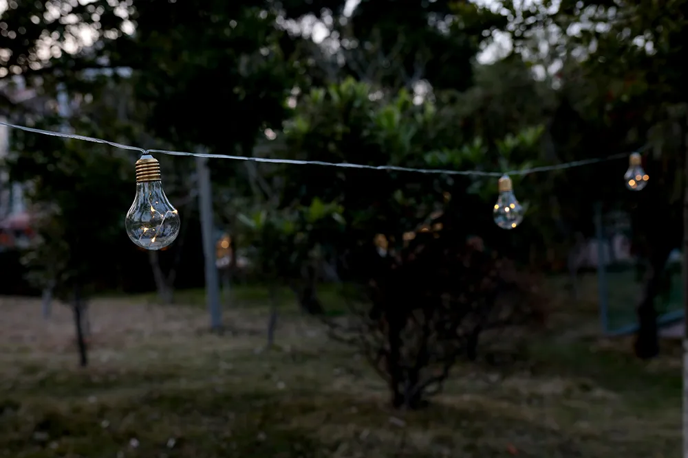 Corda de Luz LED Transparente para Jardim ao Ar Livre à Prova d'Água com CE RoHS
