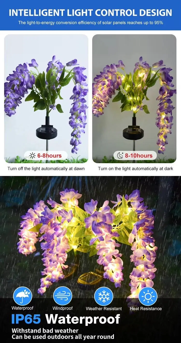 Luzes de Caminho Decorativas com Energia Solar para Jardim Externo