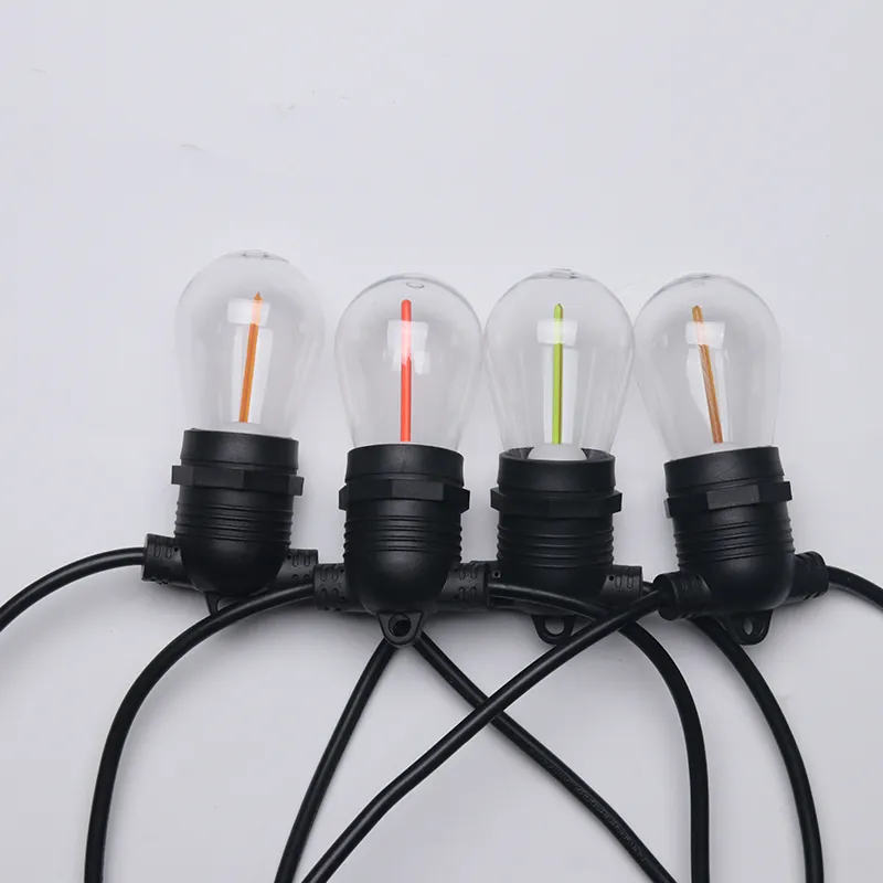 Corda de Luz Decorativa Festiva LED RGBW Brilhante para Exterior S14