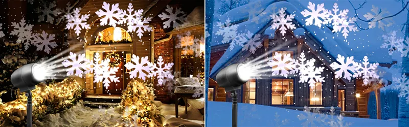 Nova Promoção Decorações de Natal para o Jardim Projetor de Luzes LED de Floco de Neve para Janela Iluminada Luzes em Movimento