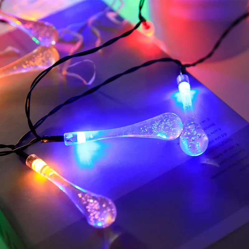 Luzes de Cordão em Forma de Gota de Água 7