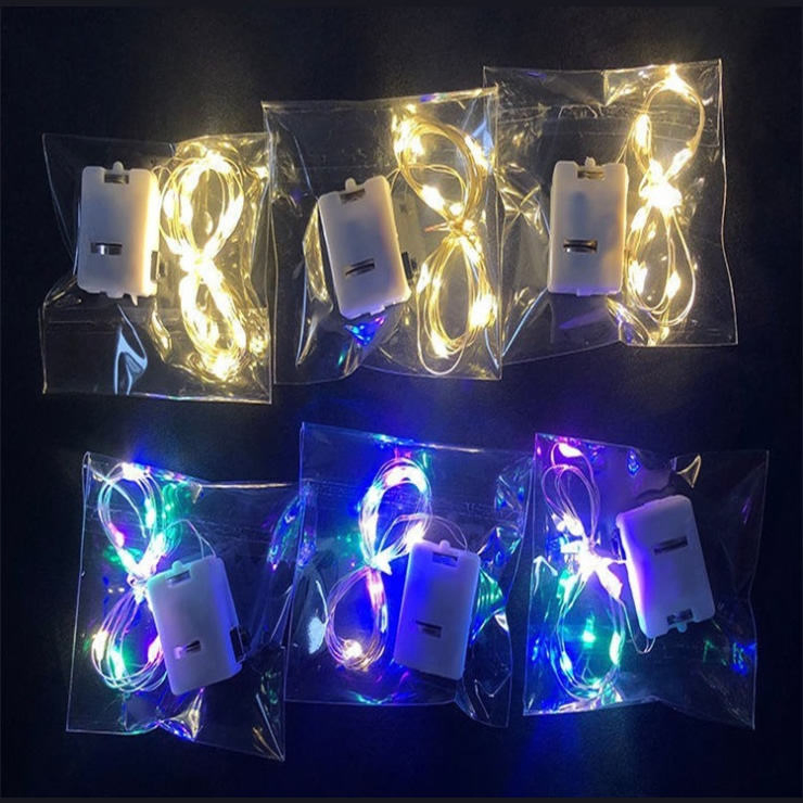 Luzes de Natal Mini Alimentadas por Bateria Fio de Cobre Luzes de Fada LED em Cordão para Casamento Festa de Natal