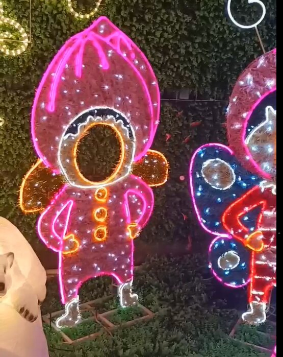 Iluminação de Projetor de Motivo de Rena LED para Exterior 3D Ornamento de Natal Luzes de Jardim