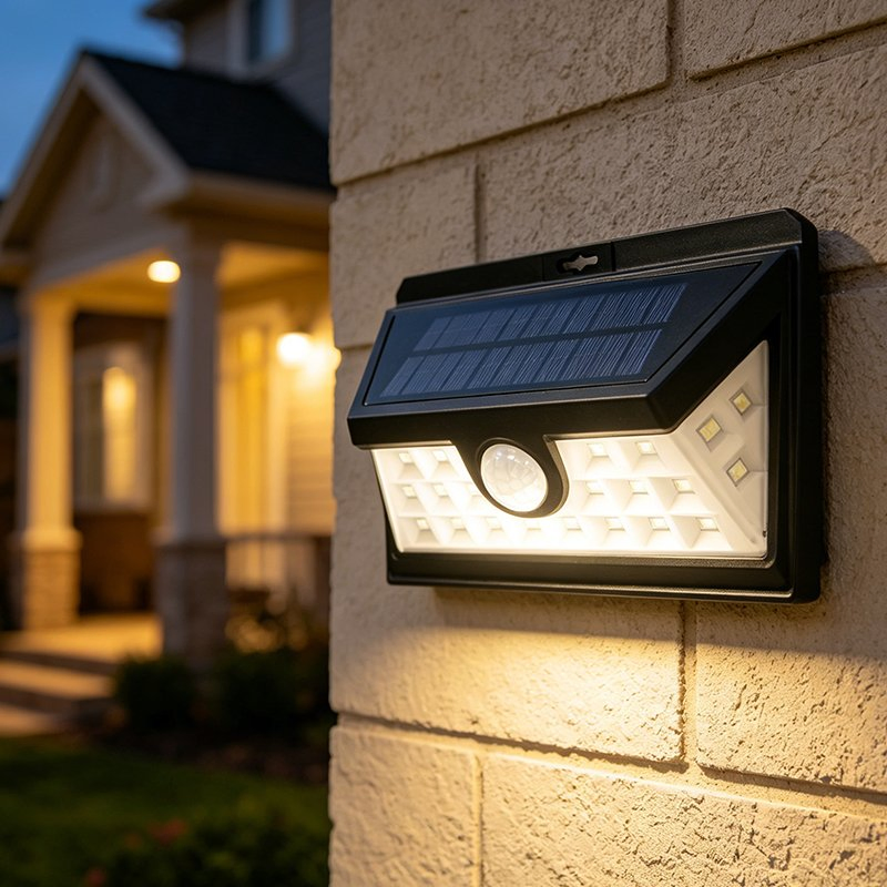 24 Luz de Parede Solar com Sensor de Movimento LED 3 Modos Lâmpada de Segurança Solar à Prova d'Água para Jardim Pátio Quintal Garagem Cerca