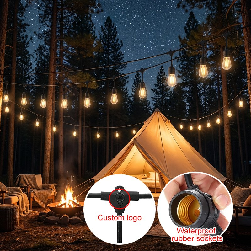 Outdoor Weatherproof Vintage Edison Bulb String Lights