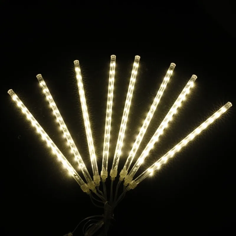 Conjunto de 10 Luz de Tubo de LED Azul Meteor Shower para Decoração de Jardim, Árvore e Feriados