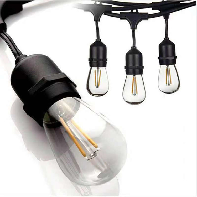 Luz de Cordão LED CE RoHS S14 Luz Festoon com IP65 Detalhe S14 Edison Vintage à Prova de Quebra para Jardim Casa Festa Feriado Festival Decoração de Quintal