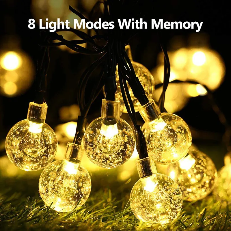 6.5m Luz 30-LED de Cordão 8-Modes Decorativa para Jardim e Caminho