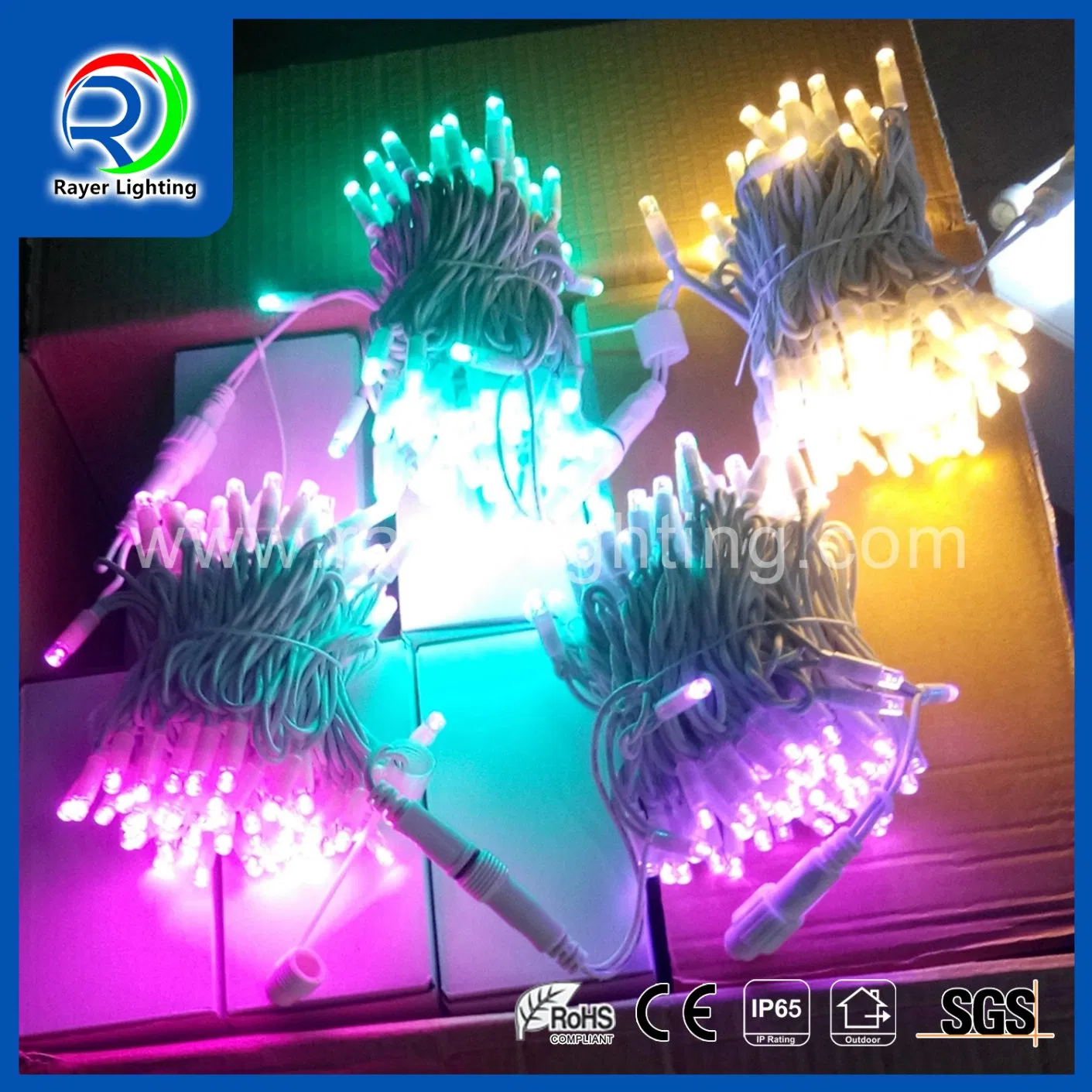 IP65 Luzes de Natal em Fita de Borracha à Prova d'Água para Exterior