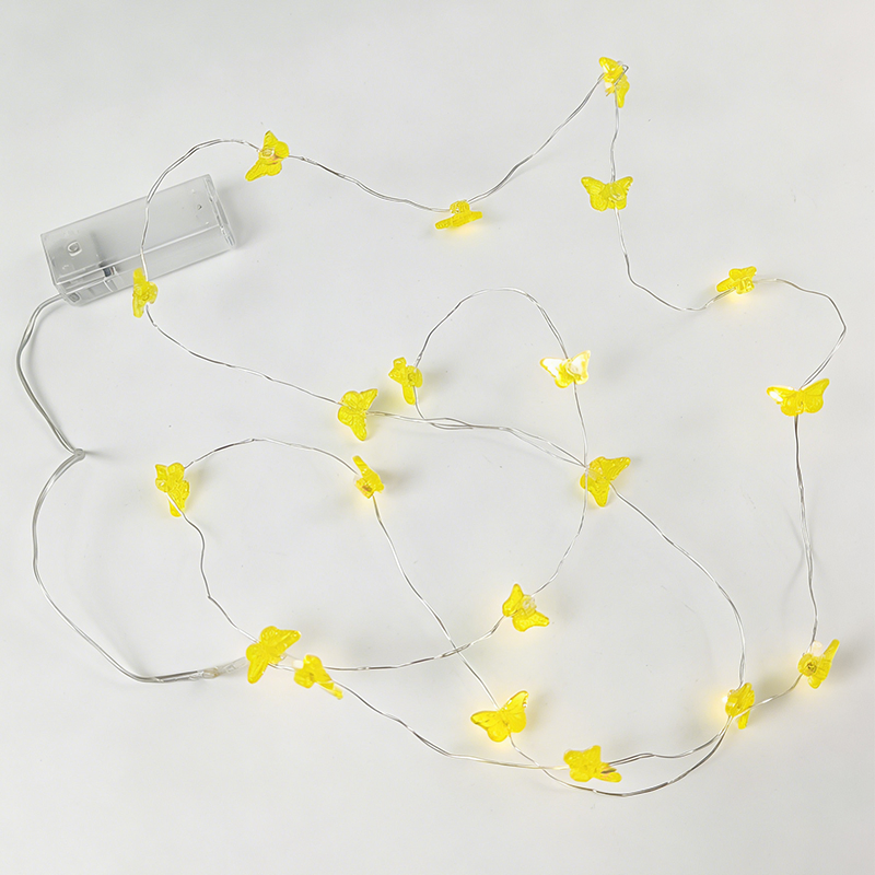 Melhores Vendas 20 Luzes de Fada em Forma de Borboleta com LED Alimentadas por Bateria - Luzes para Interior e Exterior para Decoração de Quarto, Casamento, Natal e Festa