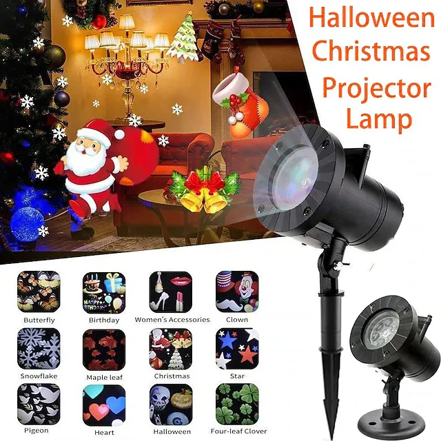 Projetor de Luz LED de Floco de Neve para Exterior