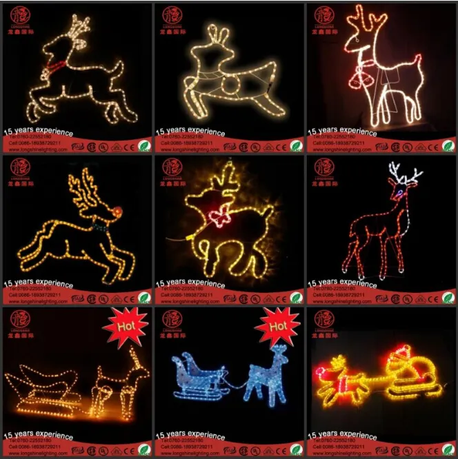 Mais opções de luzes de rena