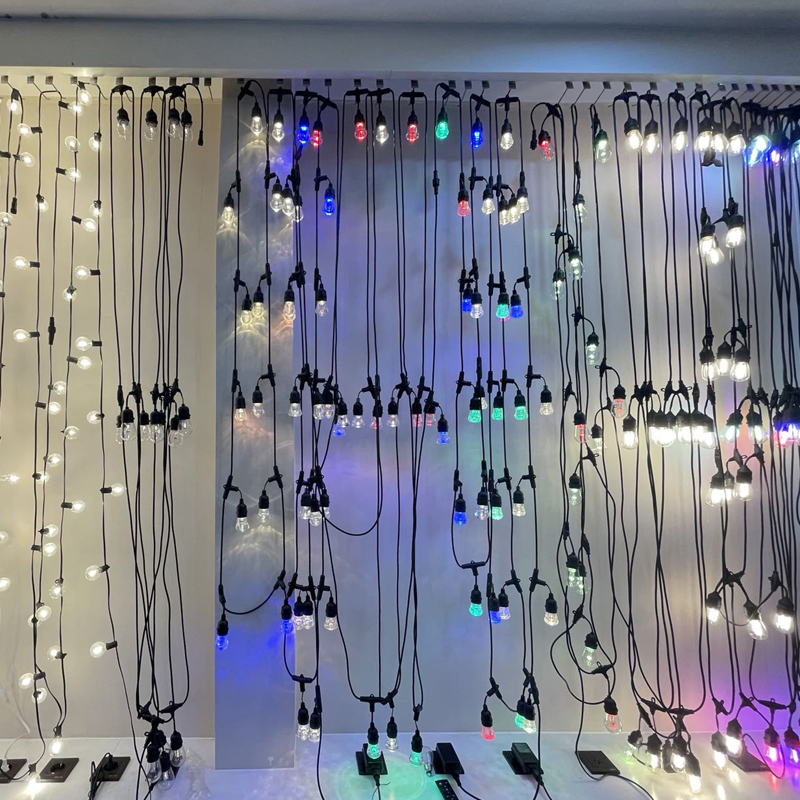 Luzes de Cordão LED ao Ar Livre à Prova d'Água Branco Quente IP65 - Pendurar Lâmpadas Vintage Edison