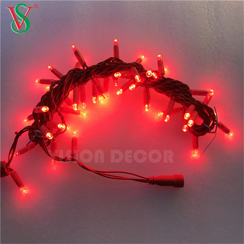 10m 100LEDs IP65 Luzes de Natal LED com Fio de Borracha à Prova d'Água