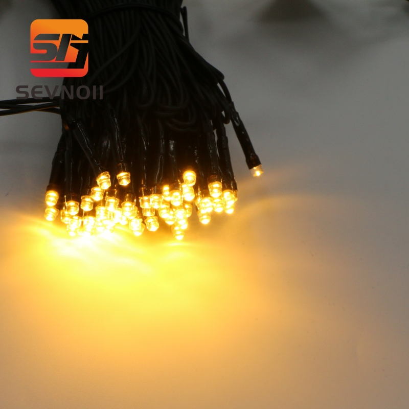 Fitas de Luzes de Natal LED à Prova d'Água para Exterior Pretas 100LED/200LED/300LED