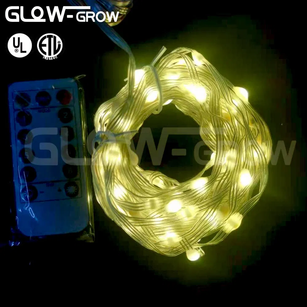 Iluminação de Festa LED de Natal ETL Listado 5V com Fio de Cobre, Alimentada por Bateria e Interface USB