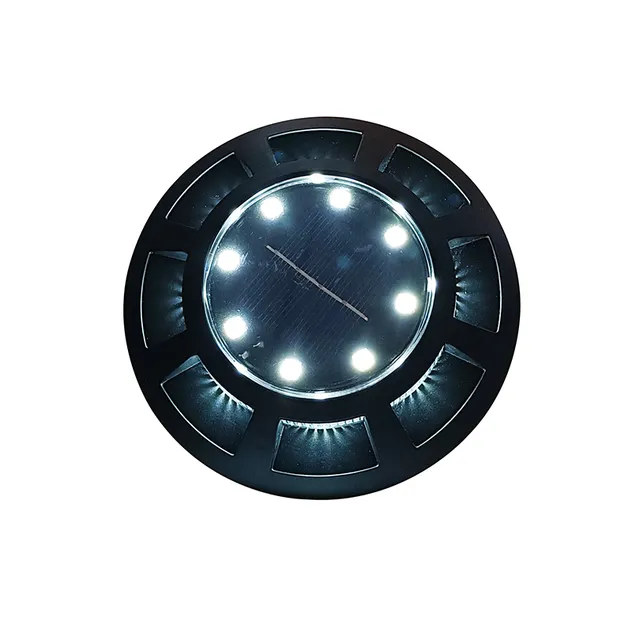IP44 Luz de Ponto Solar com Estaca, 2-in-1 Luz Solar de Disco para Caminho ao Ar Livre, Pátio, Jardim, Decoração de Quintal