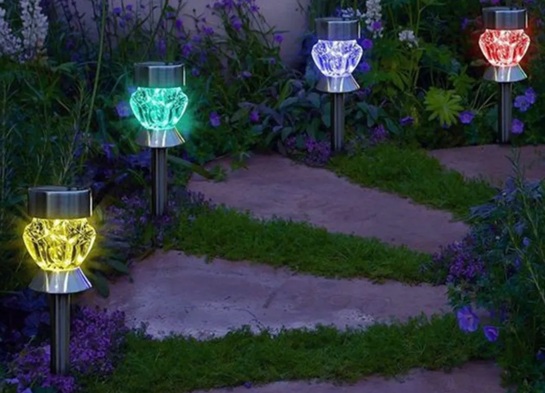 Lâmpada Solar RGB para Paisagismo