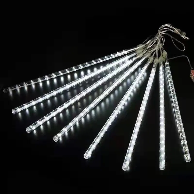 Árvore de Natal Decorações Brancas Luzes Casamento Festa Luzes de Chuva Meteoros