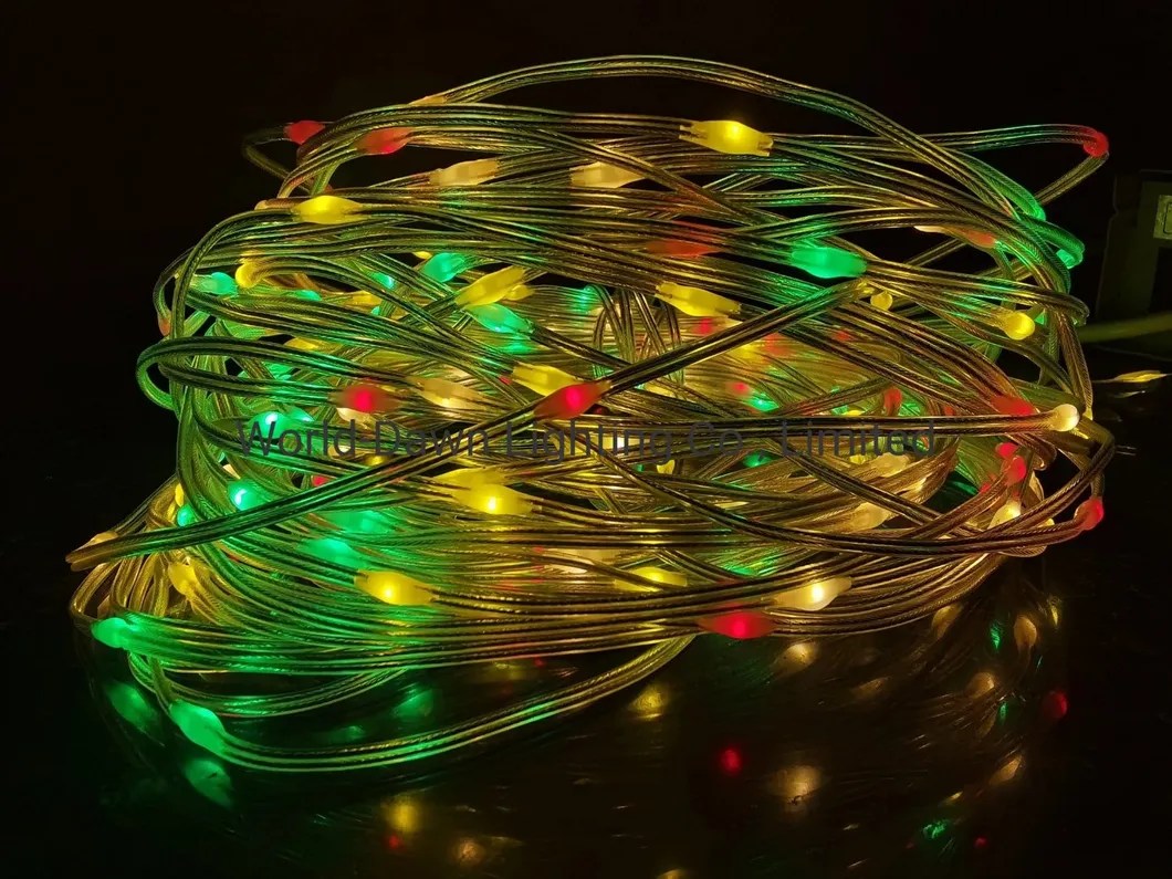 Fita de Luz de Natal Mini LED Fairy RGB IC à Prova d'Água Multicolorida