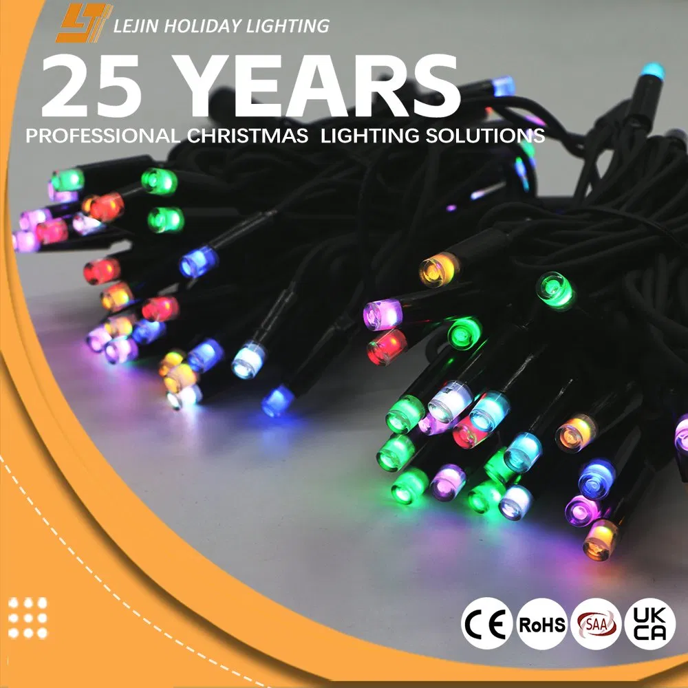 DMX 512 Programável DIY Ao Ar Livre Impermeável Borracha 10m 66V Personalizado Fada Natal Árvore Festival Decoração Luzes de String LED RGB