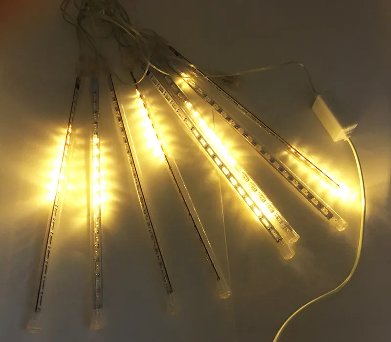 50cm 8 Tubos Luzes de Natal Decoração Externa Tubo Mini LED Luzes de Chuva de Meteoros