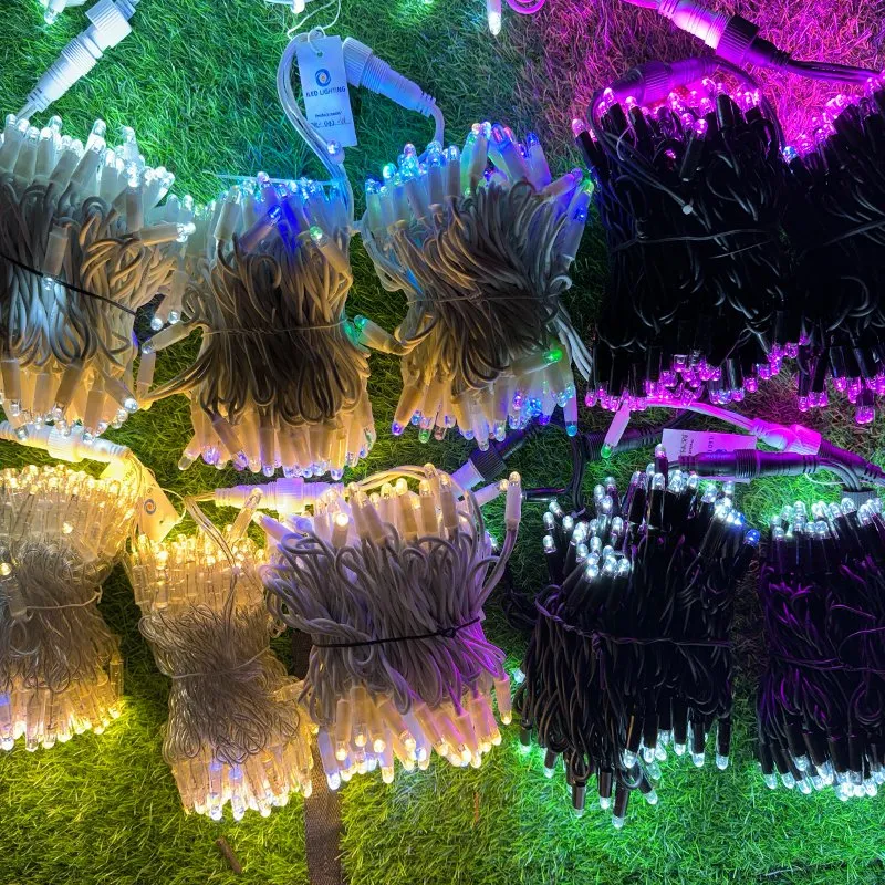Guirlanda de Borracha Decoração de Natal de Fada Iluminação ao Ar Livre Conectável Uso de Projeto Luzes de Cordão LED 10m
