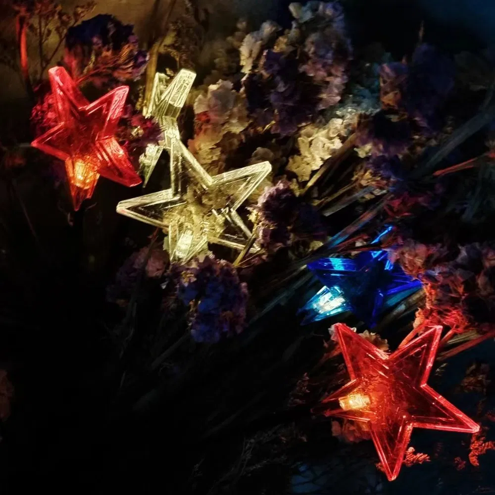 Fitas de Luzes de Estrela LED Quente Brancas para Decoração de Casa Wyz25713