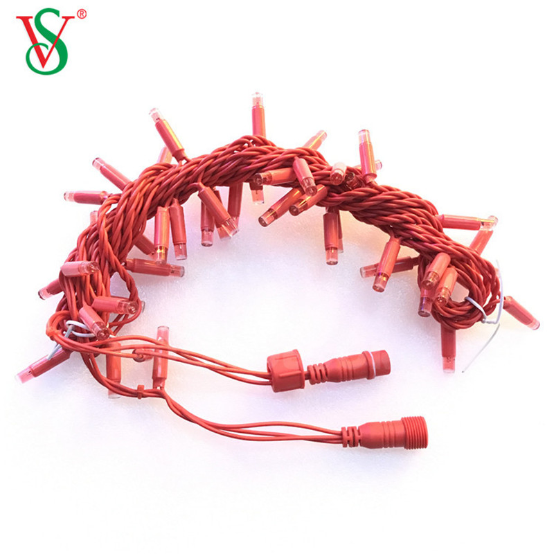 10m 100LEDs IP65 Luzes de Natal LED com Fio de Borracha à Prova d'Água