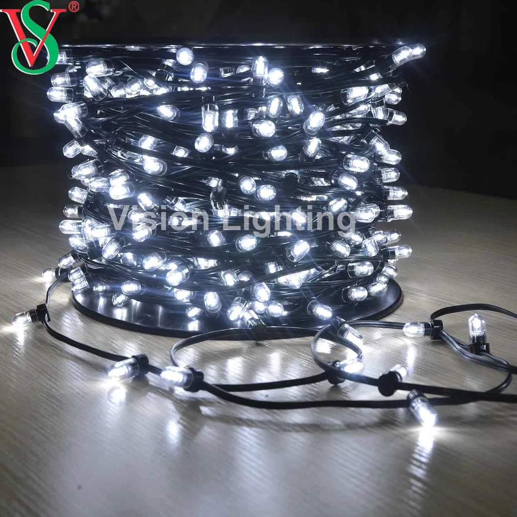 Decoração de Natal 100m 12V Luzes de Fada LED em Fita com Clips