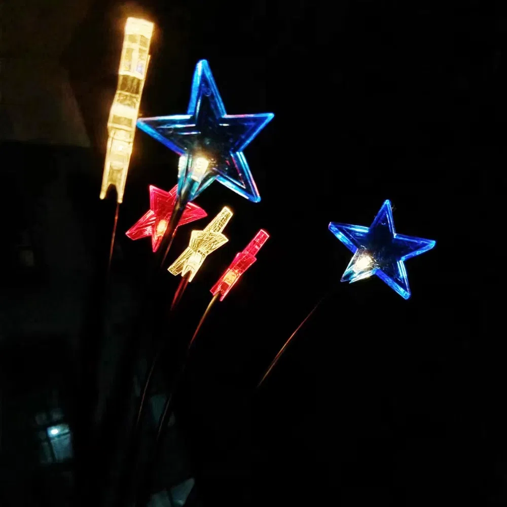 Fitas de Luzes de Estrela LED Quente Brancas para Decoração de Casa Wyz25713