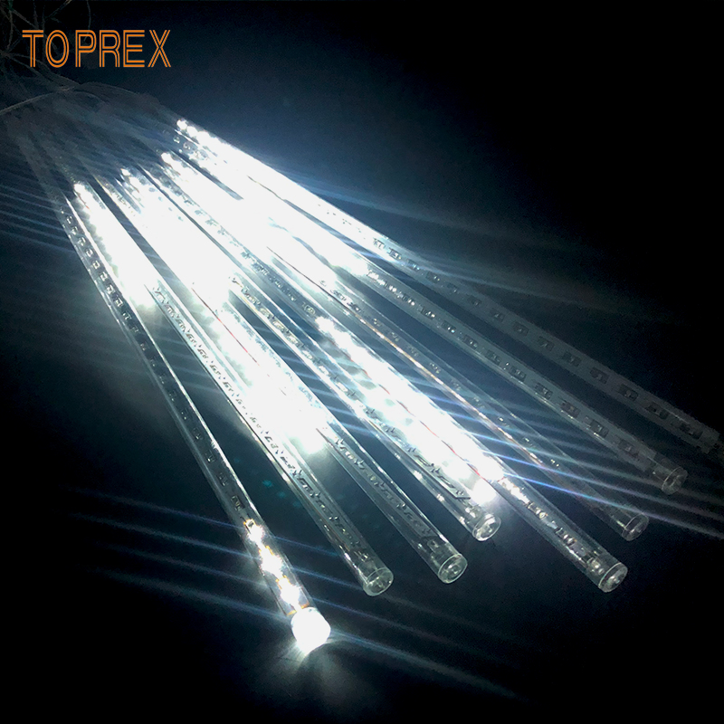 50cm 8 Tubos Luzes de Natal Decoração Externa Tubo Mini LED Luzes de Chuva de Meteoros