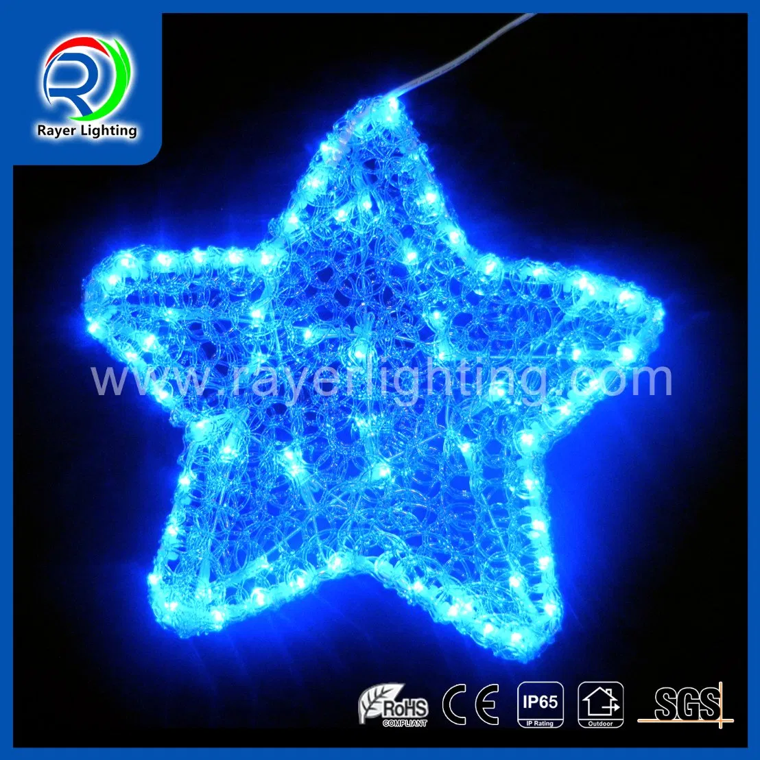 Luzes de Natal Decorativas LED com Motivo de Estrela ao Ar Livre para Jardim