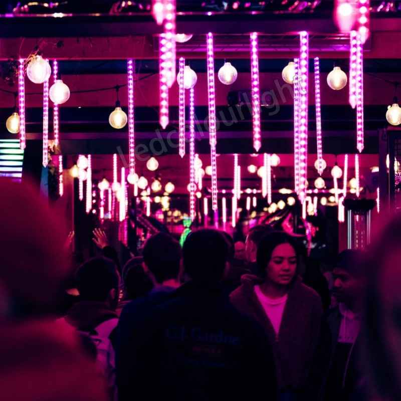 Luz de Tubo Meteor Shower com Pixels RGB Digitais LED para DJ