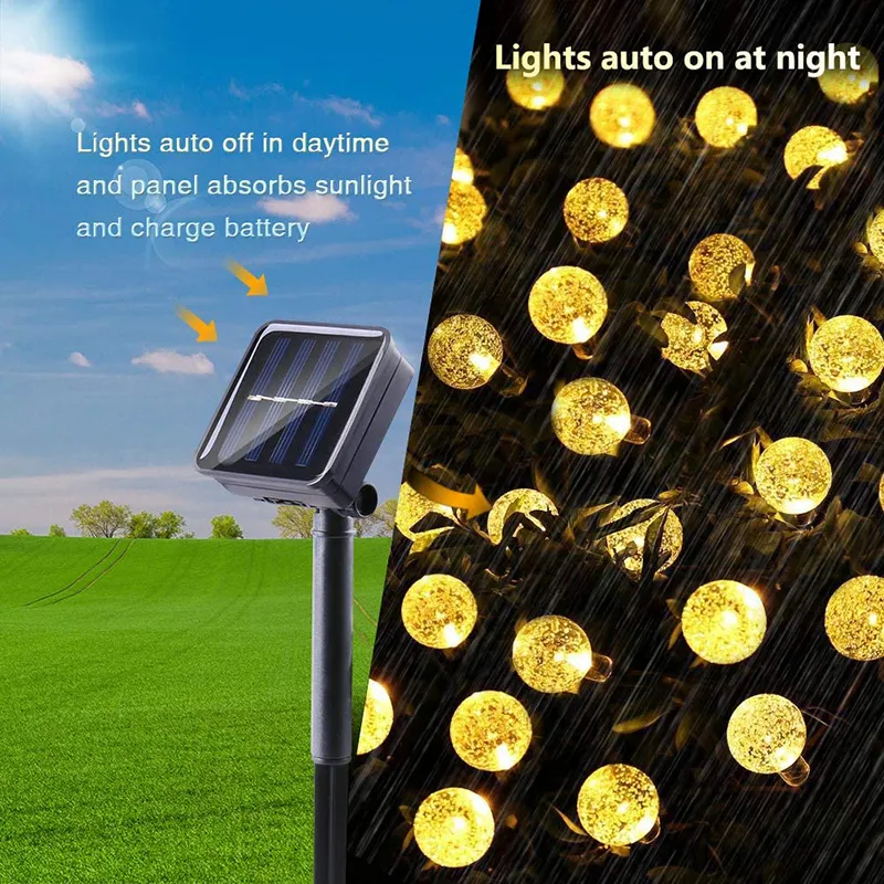 6.5m Luz 30-LED de Cordão 8-Modes Decorativa para Jardim e Caminho