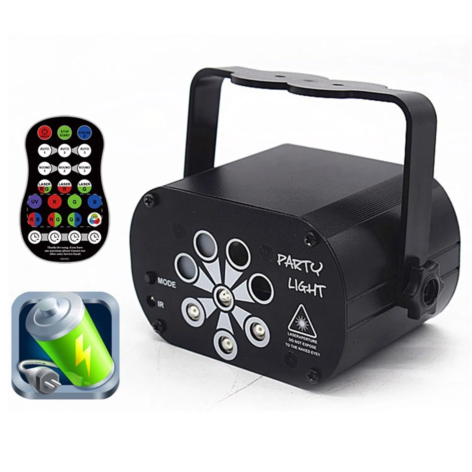 Luz de Disco LED RGB UV USB 8 Projetor de Buracos Luz de Disco para Festa DJ de Natal Casamento Bar Lampada de Disco