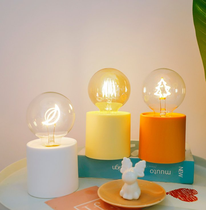 Venda Quente E27 Decoração de Natal e Halloween para Festivais Luz Noturna LED com Interruptor Manual Lampada de Cordão LED Alimentada por Bateria Luz Noturna LED