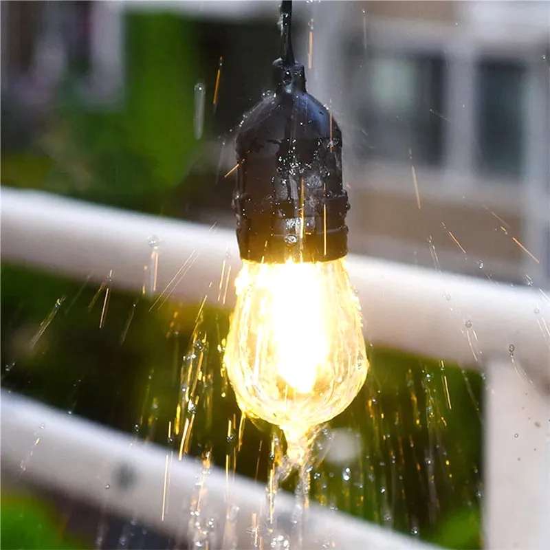 S14 Luz LED de Bulbo Edison ao Ar Livre para Decoração de Pátio e Jardim