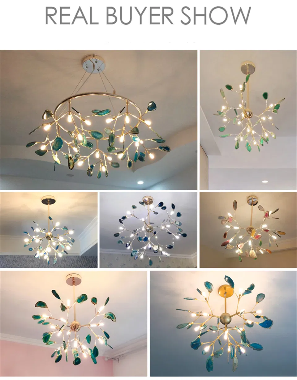 Luminária Pendente Vaga-lume Lustre de Ágata