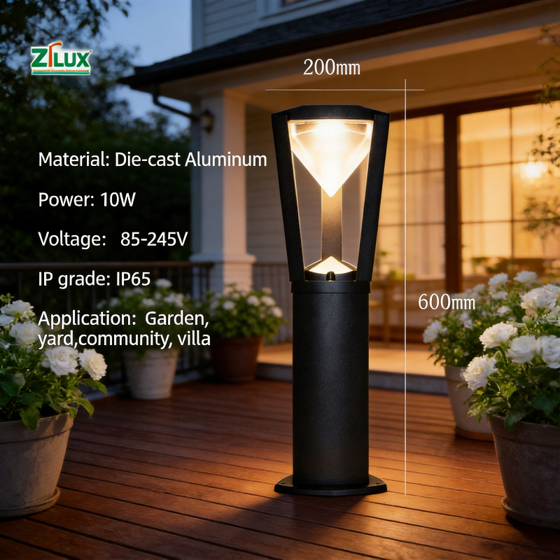 Controlador MPPT Solar Alimentado Luz de Caminho para Jardim ao Ar Livre Quadrada Superior
