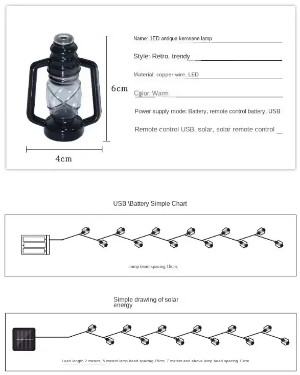 Decoração Mini LED Alimentada por Bateria Opulenta, Motivo LED Diverso, Luzes de Fada para Eid Moubarak, Ornamento de Cordão LED