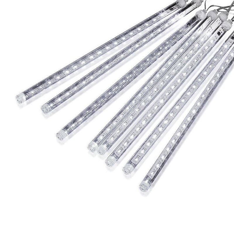 Fita de Luz LED de Lado Duplo para Chuva de Meteoros, Luzes de Cordão Decorativas Coloridas para Exterior
