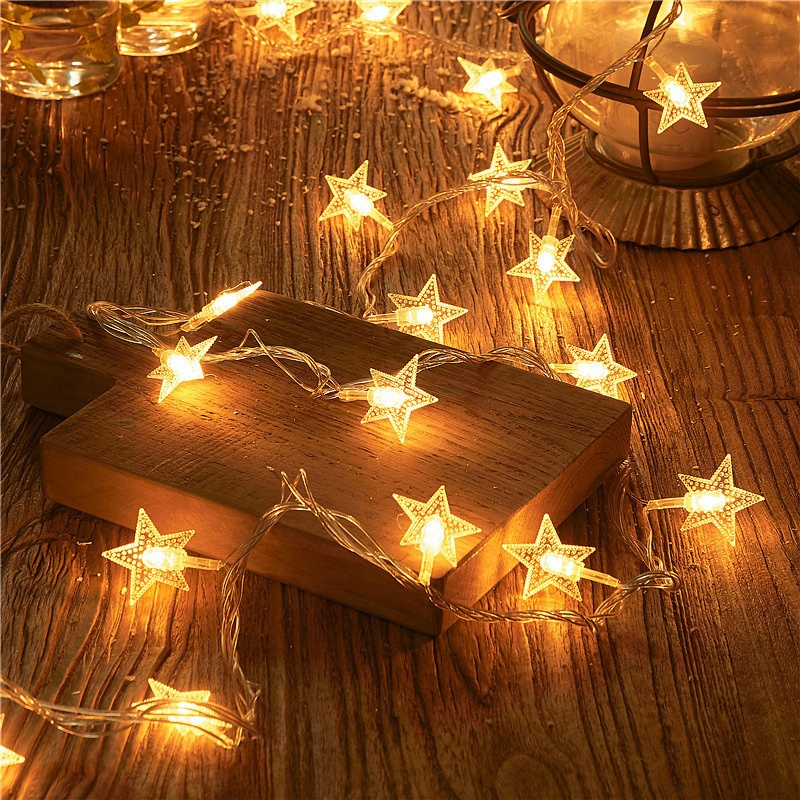 Cortina de Luzes de Natal com Guirlandas Internas, Fita de Luzes de Fada, Alimentada por Bateria, LED Branco Quente, Lâmpada de Floco de Neve