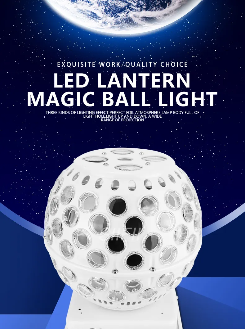 Bola de Cristal Mágica LED Luzes de Festa em Família Projetor a Laser RGB Controle de Som Luz Rotativa para Disco Natal DJ Bar KTV