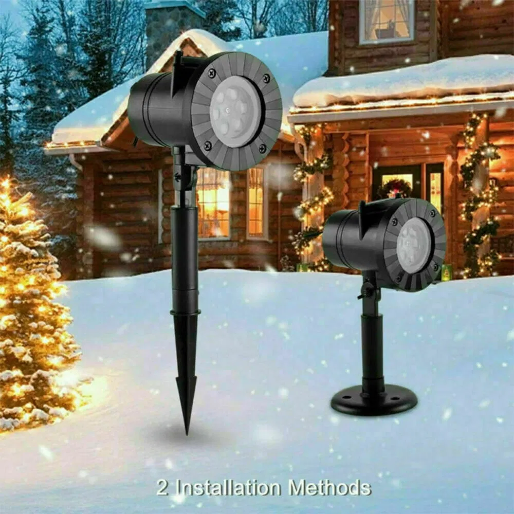 Projetor de Luz LED de Floco de Neve para Exterior