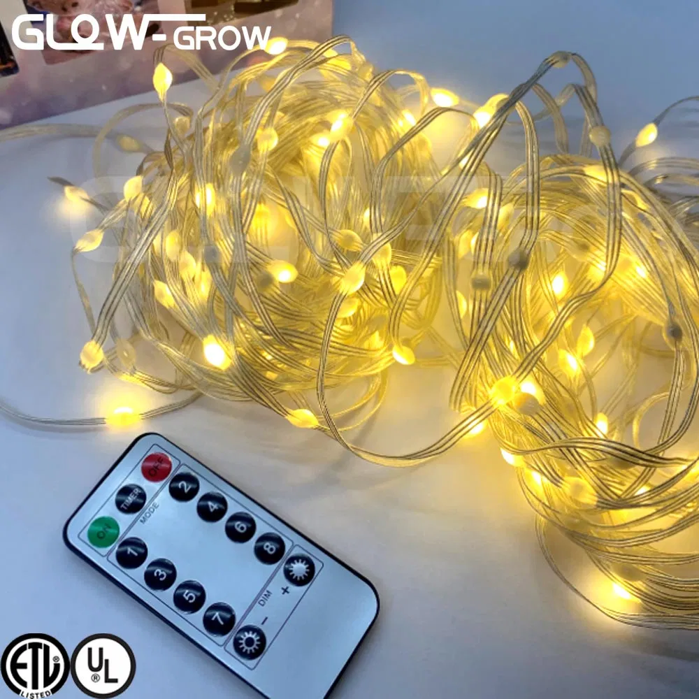 Iluminação de Festa LED de Natal ETL Listado 5V com Fio de Cobre, Alimentada por Bateria e Interface USB