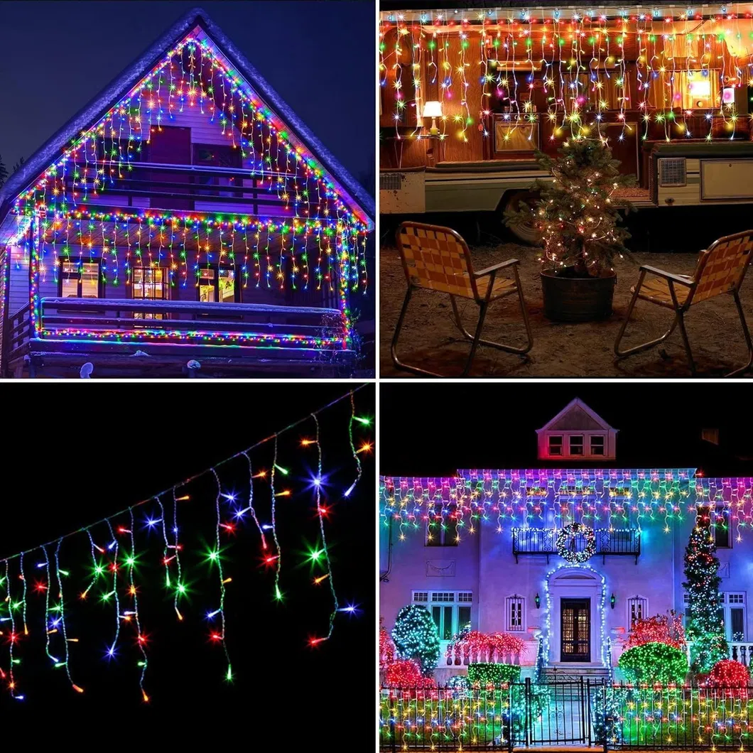 Cortina de Luzes de Fada LED Personalizadas Quente Branca Cascata