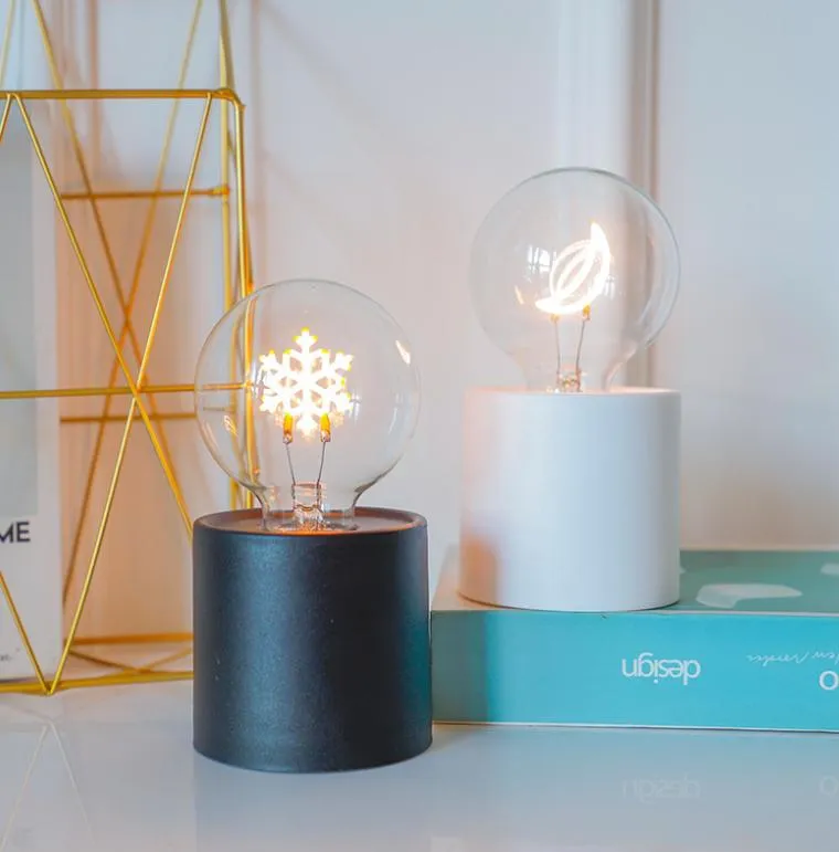 Venda Quente E27 Decoração de Natal e Halloween para Festivais Luz Noturna LED com Interruptor Manual Lampada de Cordão LED Alimentada por Bateria Luz Noturna LED
