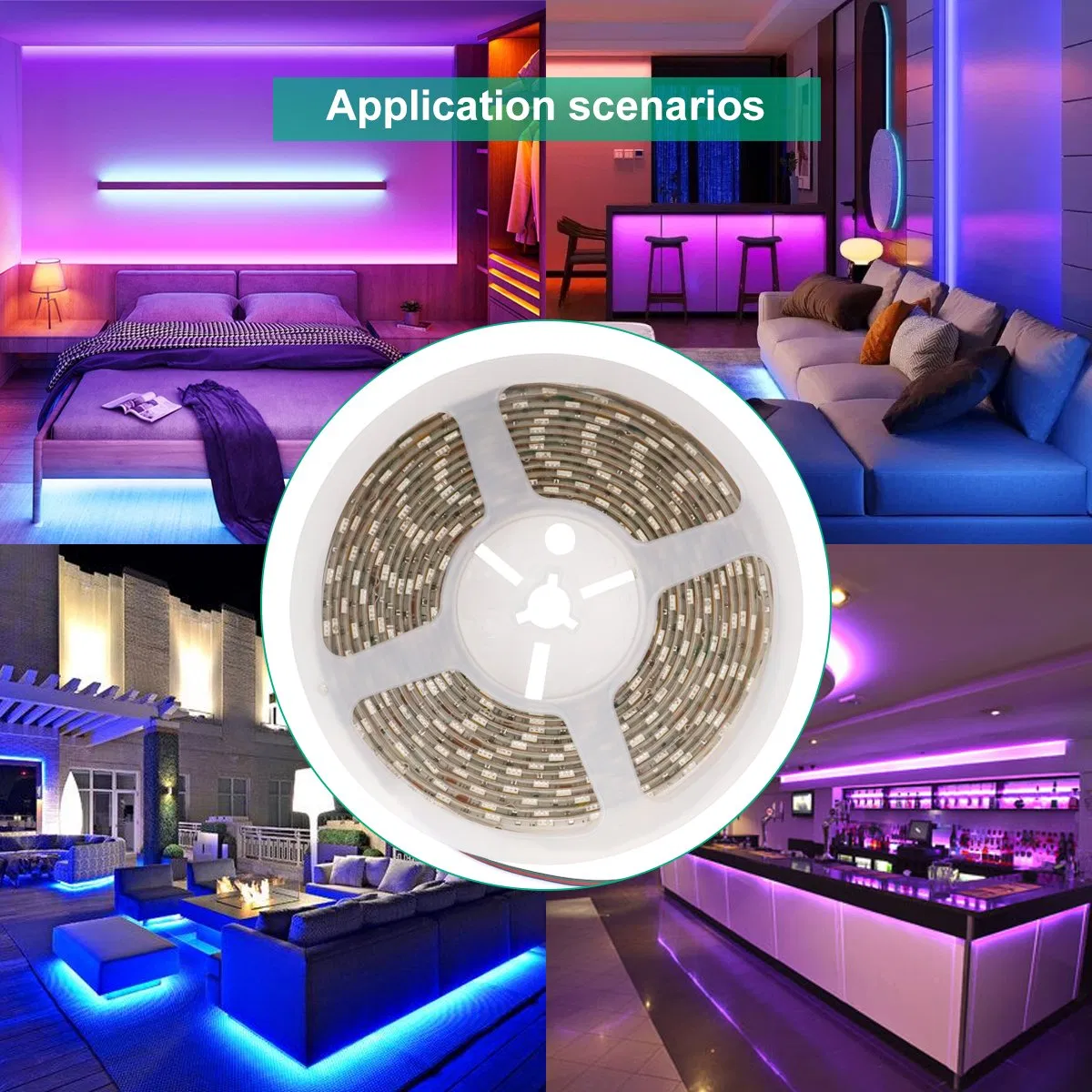 Controle Remoto RGB Colorido para Casamento Luz de Fita Adesiva em Linha Meteor Shower LED Fita Flexível