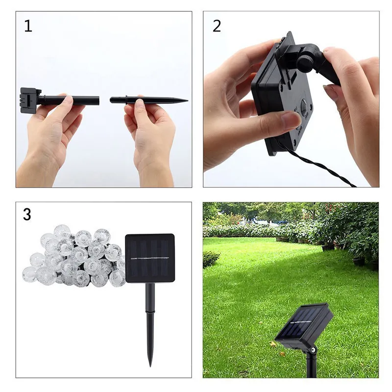 6.5m Luz 30-LED de Cordão 8-Modes Decorativa para Jardim e Caminho